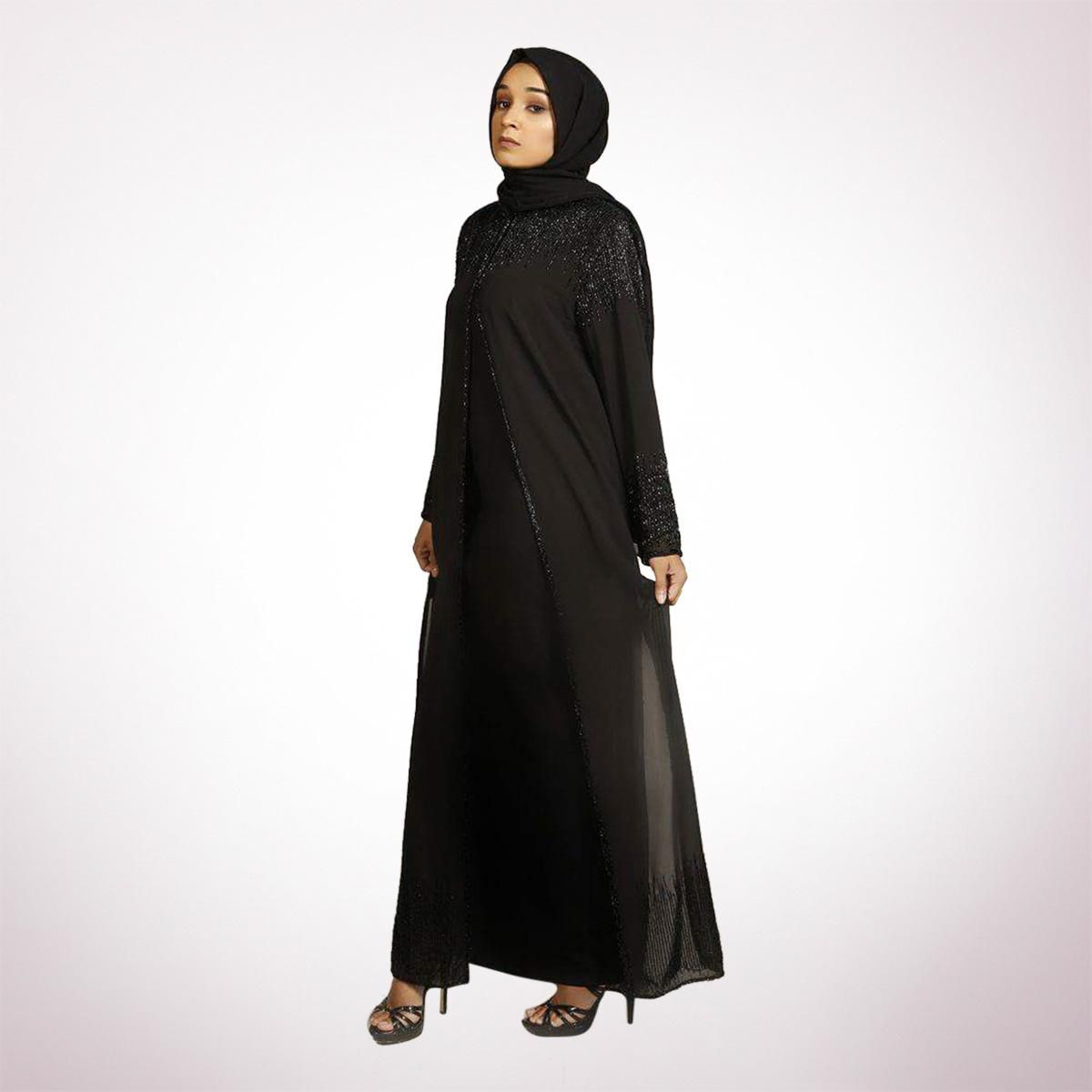BMW and Georgett Stitched Abaya for Women