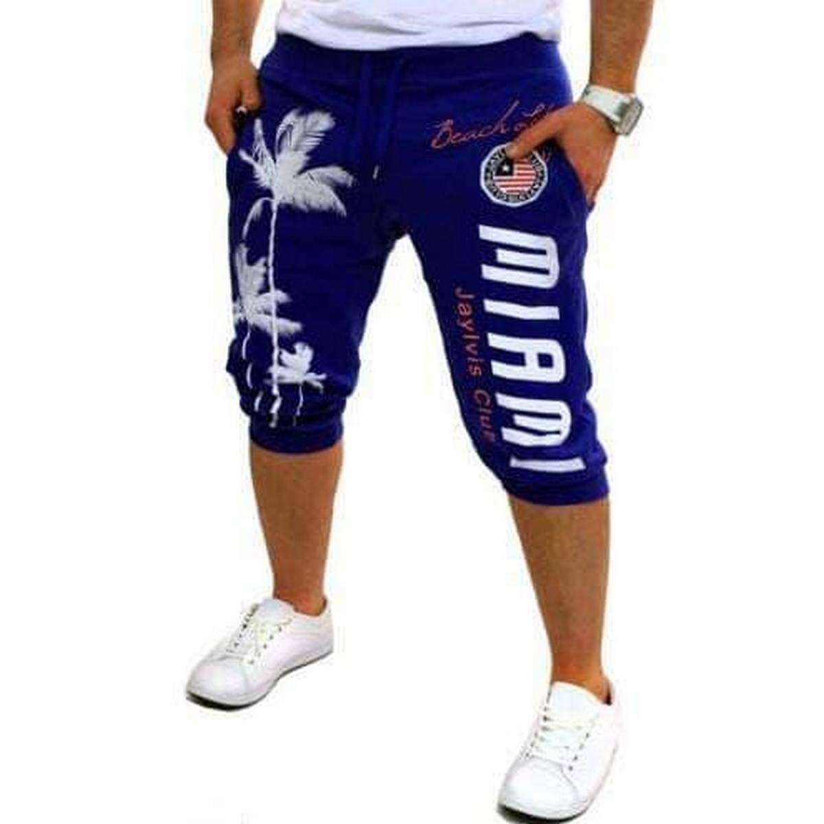 Stylish Navy Color Three Quarter Pant For Men's