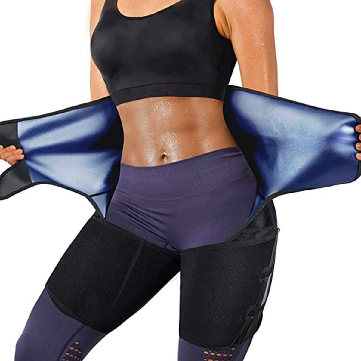 3 in 1 Waist Trainer Thigh Trimmer Sweat Sauna Body Shaper Weight Loss Cincher Fat Burn Shapewear Belt Thermal Sheath Fajas
