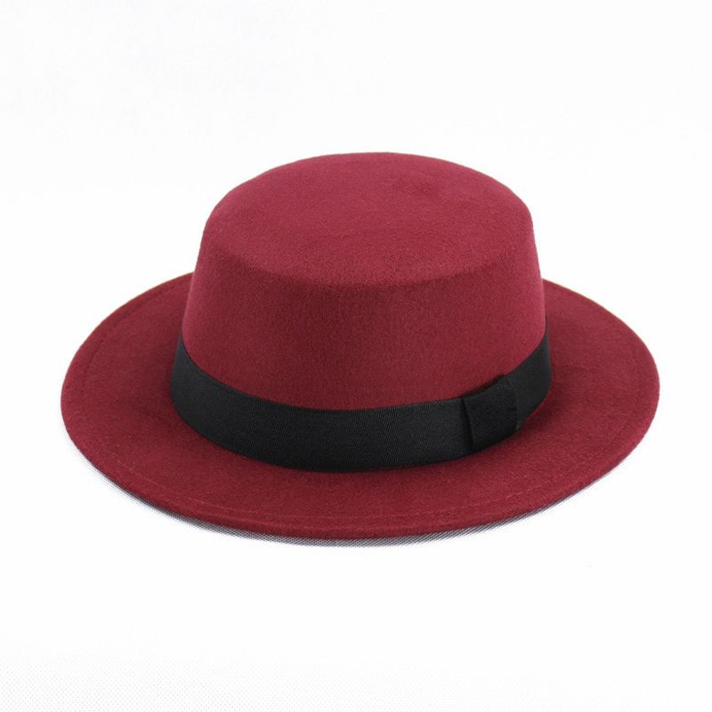 Classic Retro Felt Bowler Fedoras Hat BREAKING BAD Hat for Men Women Trilby Cap Ribbon Pie Hat