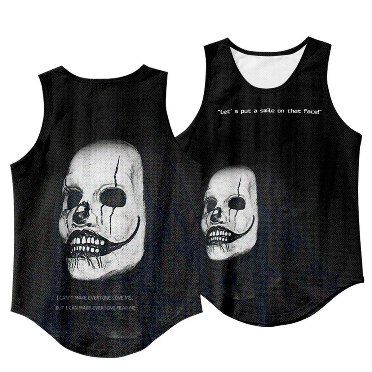 Men Red Dragon Print TaTop Fitness Singlet Sleeveless Shirt Workout Man Undershirt Clothing New
