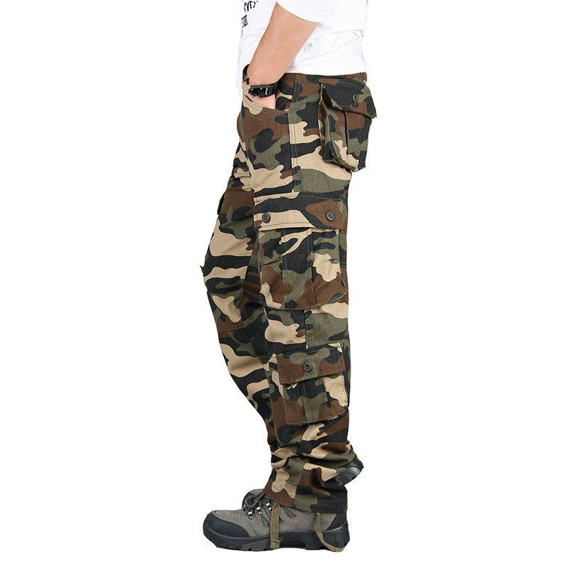 CCargo Pants Men Casual Cotton Multicket Long Trousers Hop Joggers Urban Overalls  Tactical Pants