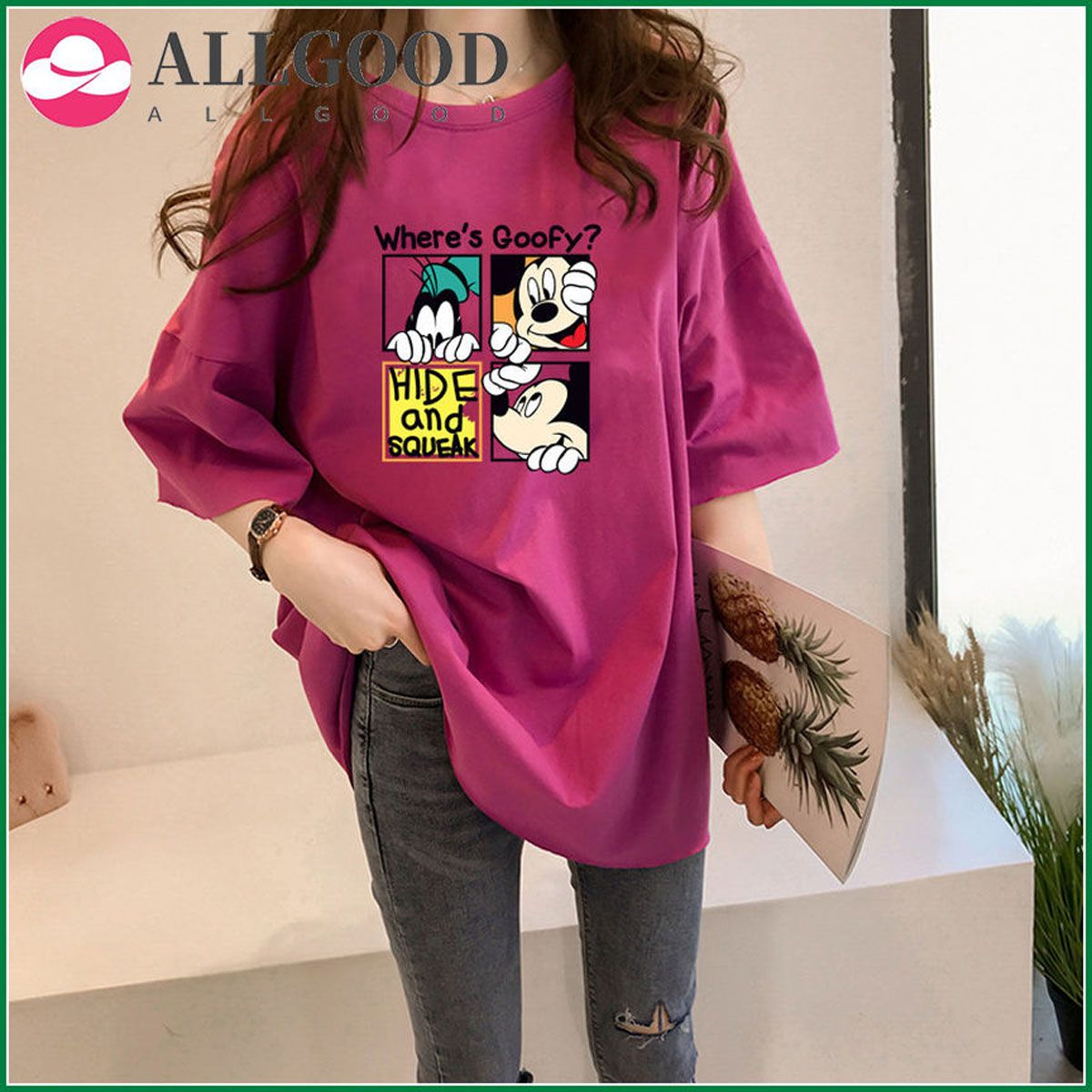 T-shirts Women Cartoon Printing Leisure Soft Loose Streetwear Tees Womens Funny T Shirt Female Harajuku Summer Clothing Girls