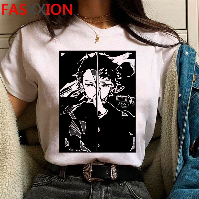 Demon Slayer Funny Cartoon T-shirt Men UniKimetsu No Yaiba Cute Anime Tshirt Kawaii Manga Graphic T Shirt Hop Tees Male