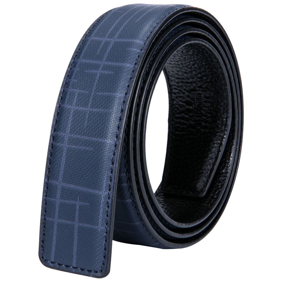 Barry.Wang Cowhide Belt for Men Leather Belt Without Buckle Waist Strap Black Brown Belts Crocodile Holeless Belts Strap Only