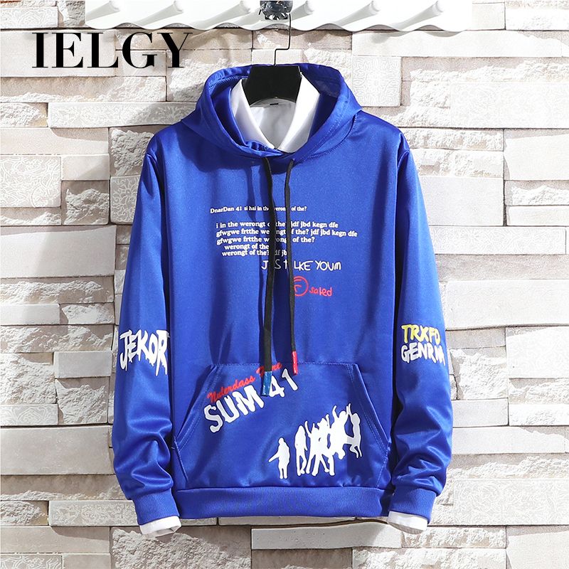 IELGY trendy Korean version of handsome boy casual sports student sweater