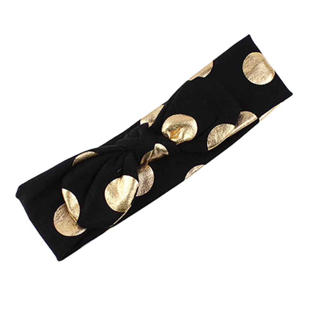 Newborn Toddlers Baby Girls Turban Knotted Rabbit Bow Dots Hairband Headband