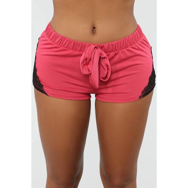 Sports Shorts Women Fashion Lace Patchwork Elastic Fitness Panties Bottom Summer Plus Size Athletic Lounge Workout Yoga Short
