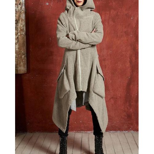 Fashion Irregular Sweater Windbreaker Coat Jacket