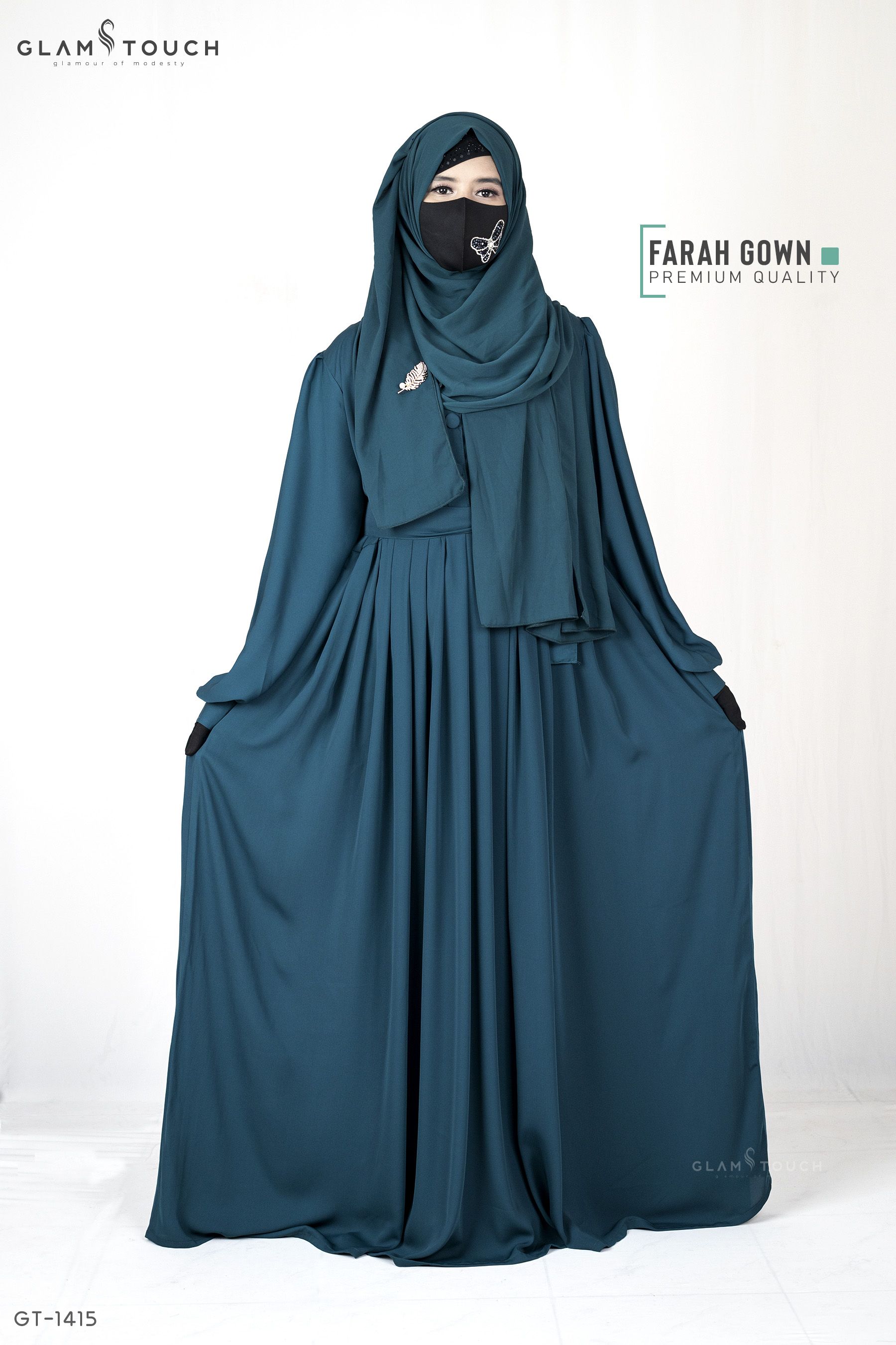 Glam Touch Premium High Quality FARAH GOWN, Made With Premium Dubai Cherry Fabric for Muslim Women