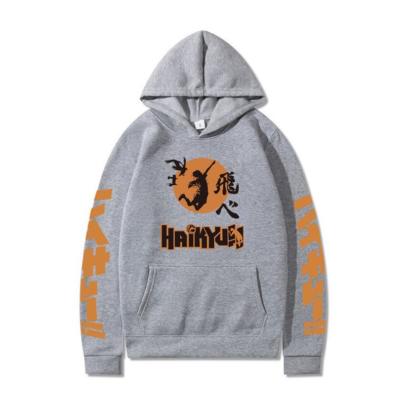 Japan Anime Haikyuu Cosplay Men Hoodie  Man/Women Harajuku Sweatshirt High School Pullover Hooded Jacket Sportswear