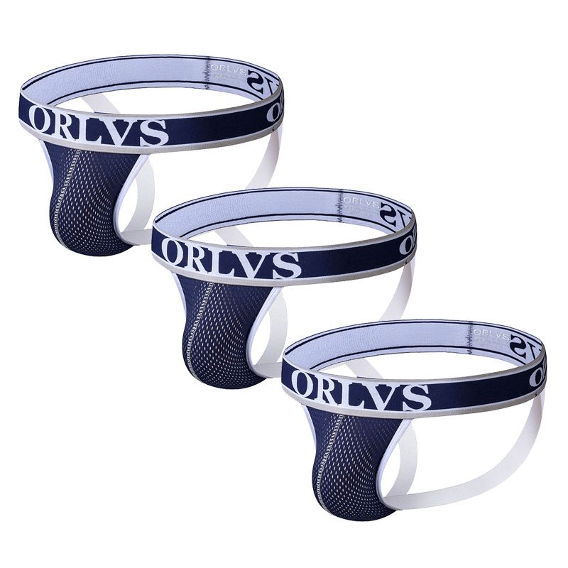 CMENIN ORLVS 3Pcs Cotton Cartoon Soft Underwear Men Thongs Men Jockstraps U Convex Jockstrap G String men Pouch Underwear New OR388