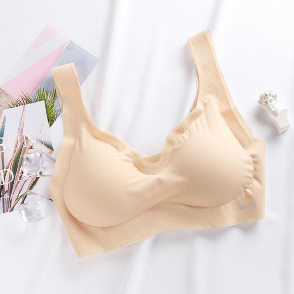 Seamless Fitness Candy Color Women Underwear Gathers  Thin Pad  Push Up Bra Bralette Lingeriess Female