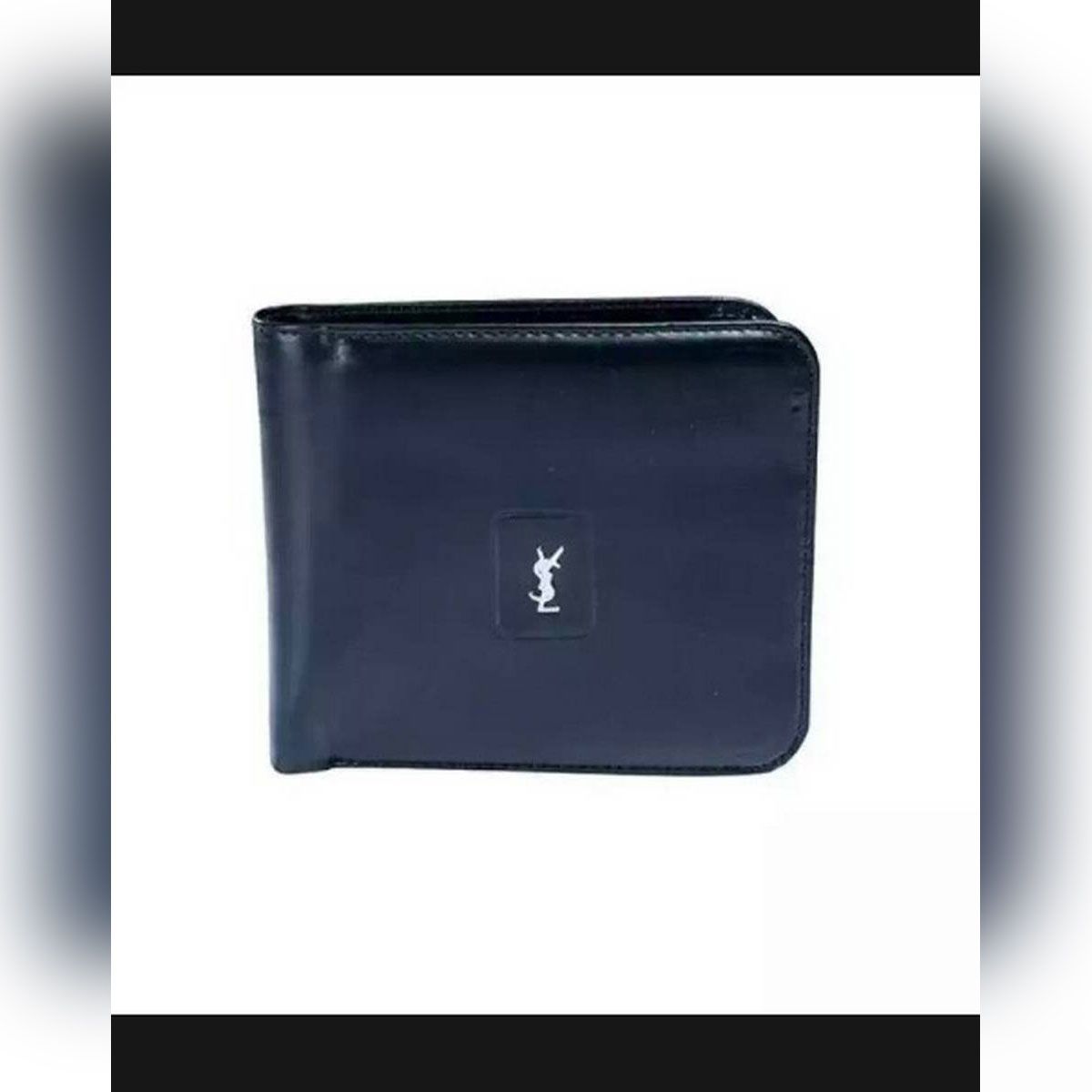 Black YSL artificial leather Wallet  for men