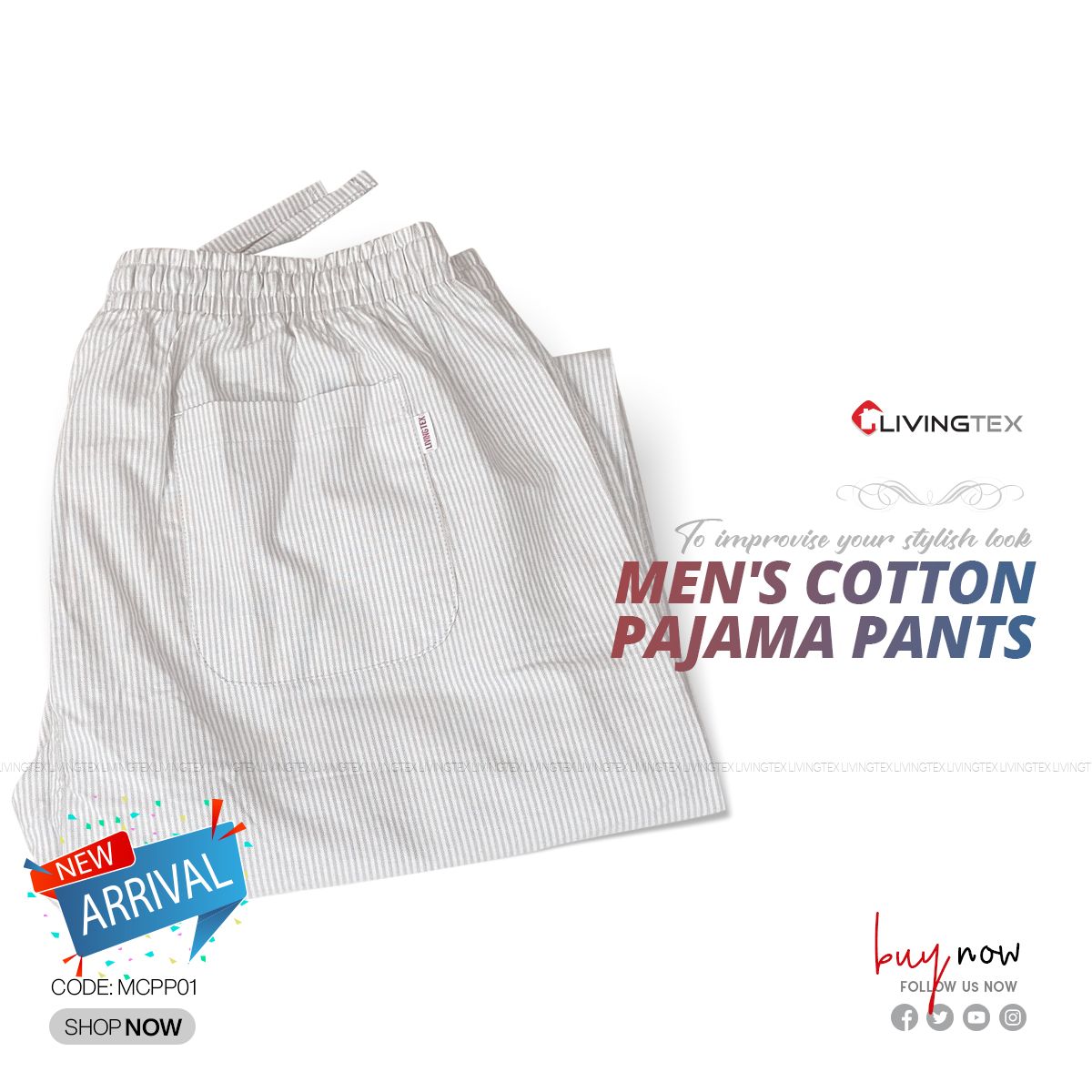 Livingtex Men's Stylish Pure Cotton trouser Pajama Pants