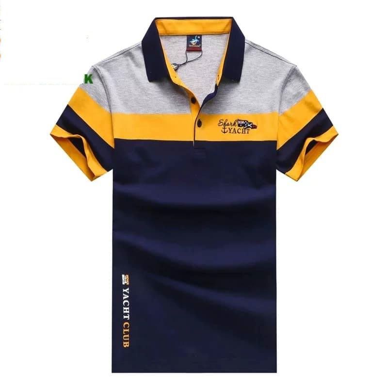 Grey&Blue Half Sleeve Men's Polo T-Shirt By Rhythm Fashion BD Code-RF-13