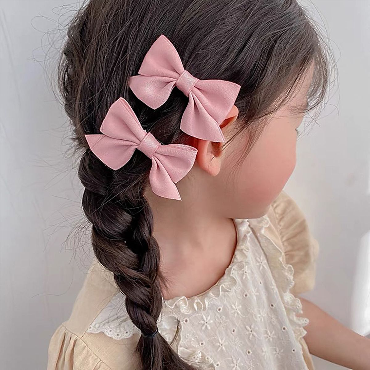 Bow Hairpin with Bright Color, Lovely Little Princess Handmade Clothing Accessories for Girls / Women