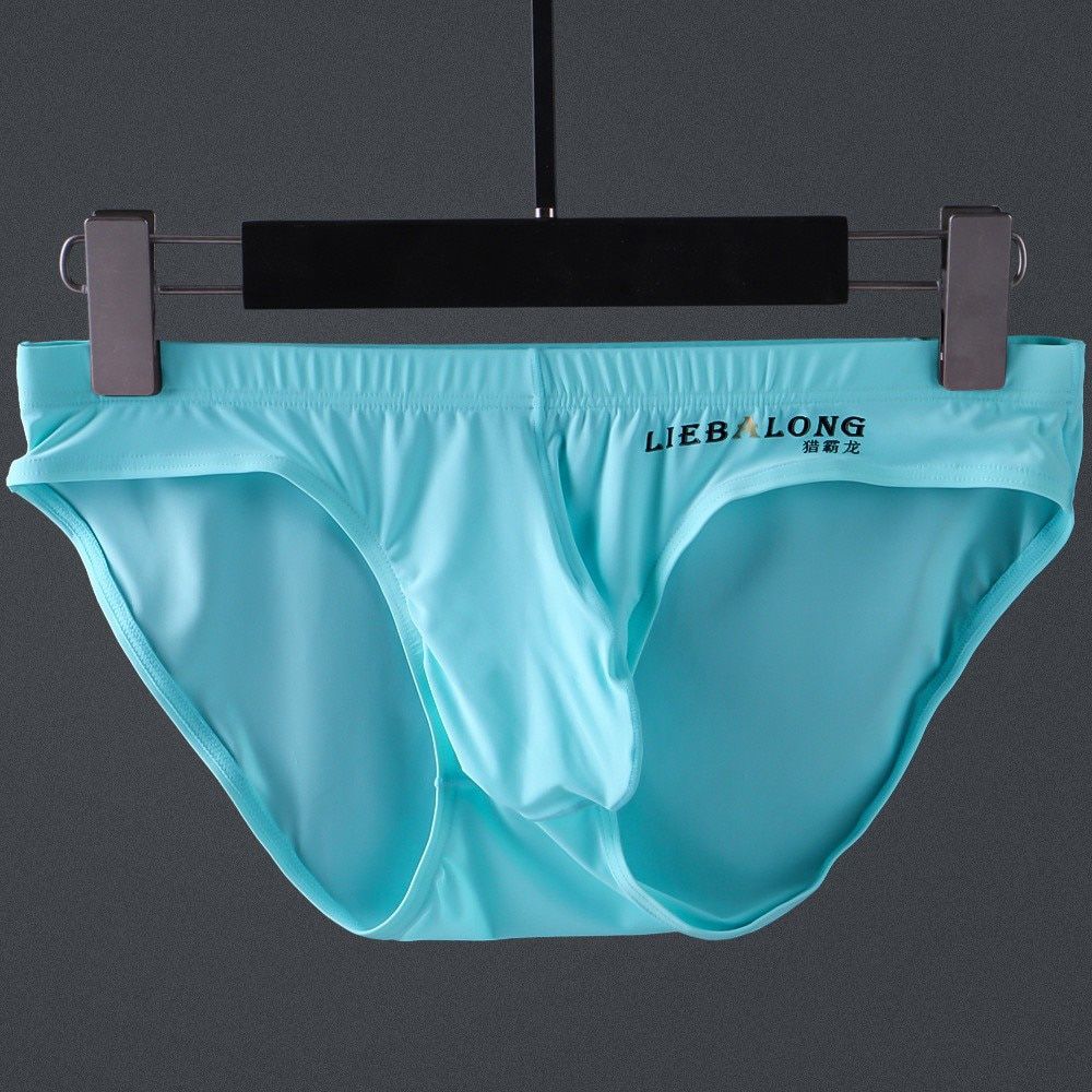 Men's Briefs Bulge Big  Pouch Men Briefs Enhance Sexy Seamless Ice Silk Male Panties Low Rise Underpants lingerie