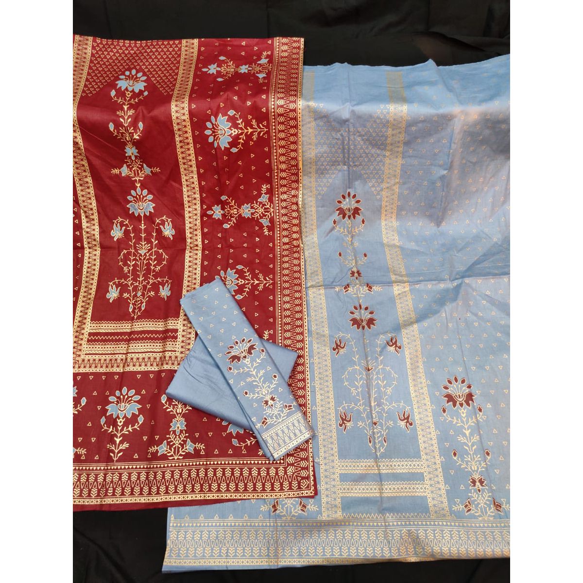 Robin Unstitched Afsan Skin Print Cotton Three Piece Shalwar Kameez (3 Piece)