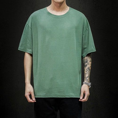 Summer Men's T Shirt 2022 Fashion Solid T Shirt Mens Oversized  Hop Short Sleeve Casual Cotton Mens Streetwear Top Tees