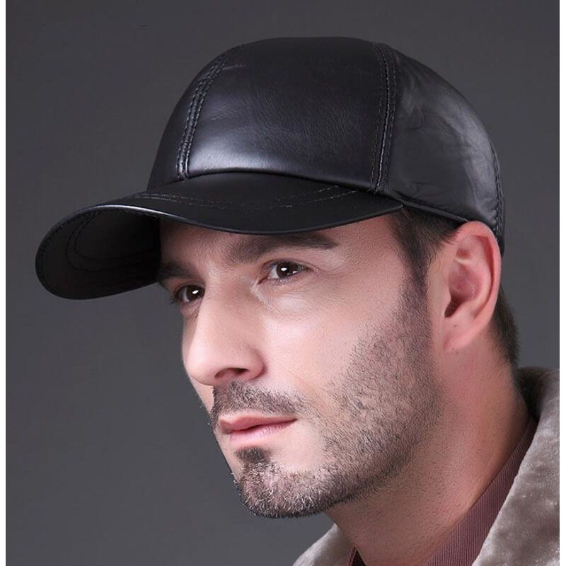 Winter Leather Cap