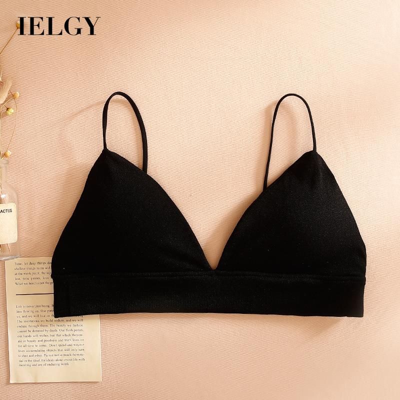 IELGY Anti-glare Solid color Gather Outer wear Fashion Black Beautiful back No steel ring Base Women's underwear