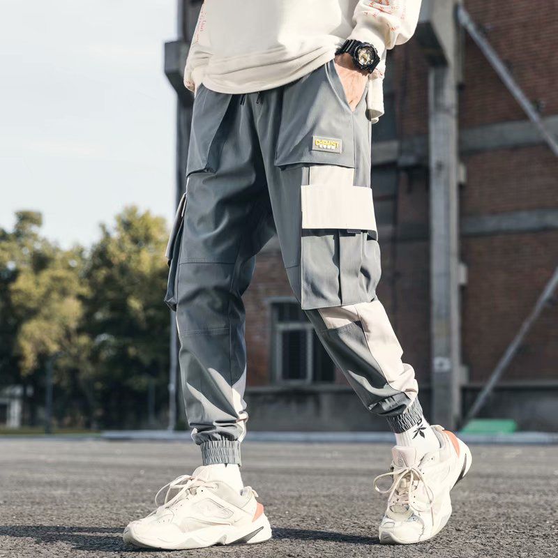 Men's Leisure pants  Hop Loose Wide Leg Pants Fashion Decal letter Men Long pants Jogg srts Tide pants Size S-3XL