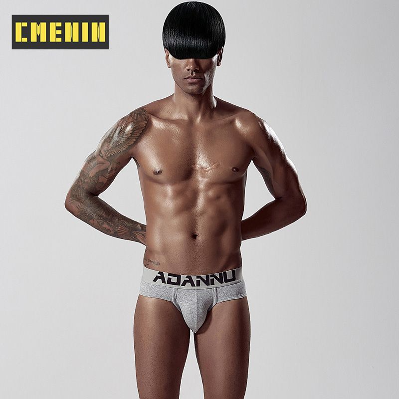 CMENIN 1pcs  ADANNU Sport Cotton  Underwear Men Jockstrap Briefs U Convex Men Underpants Male Panties Patchwork Mens Innerwear AD127