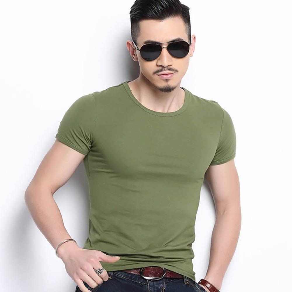 Tops Men T Shirt Fitness T-shirts Mens V neck Man T-shirt For Male Tshirts M-4XL Plue Size B0667