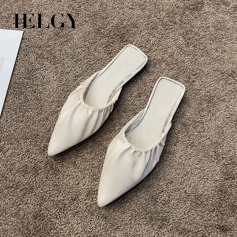 Pointed flat shoes fashion metal buckle ultra-low heel comfortable casual wild women's shoes(null)