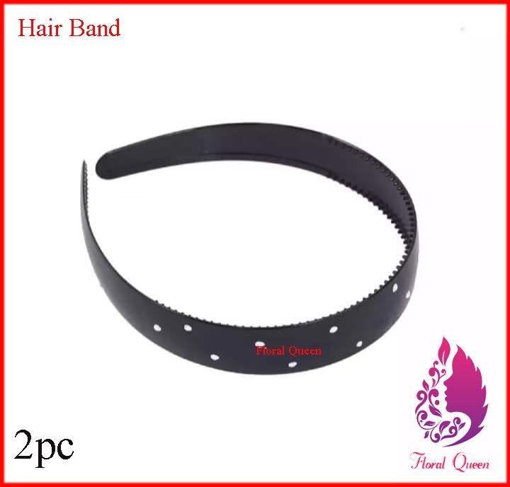 Black Color Hair Band For Man Sports Hairband/ Headband Headwear Accessory Spring Wavy Hoop For Men Women - Pack of 2