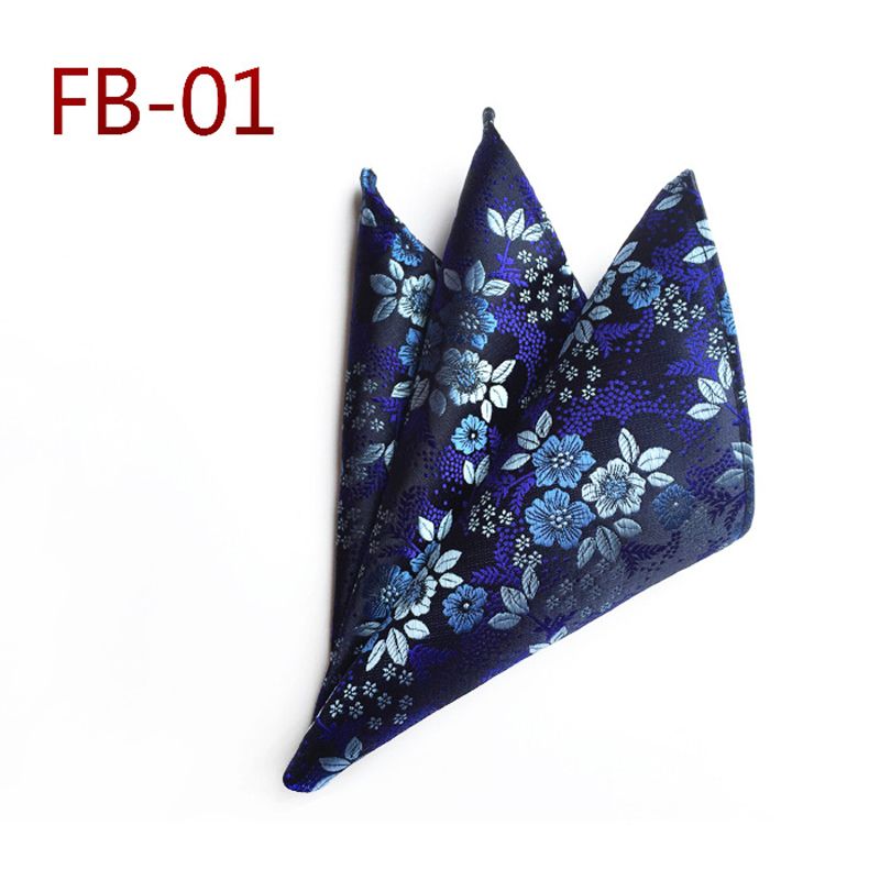 Loldeal Men'S Handkerchief 2021 Plum Blossom Type Polyester Fashion Paisley Big Flower Suit Pocket Square