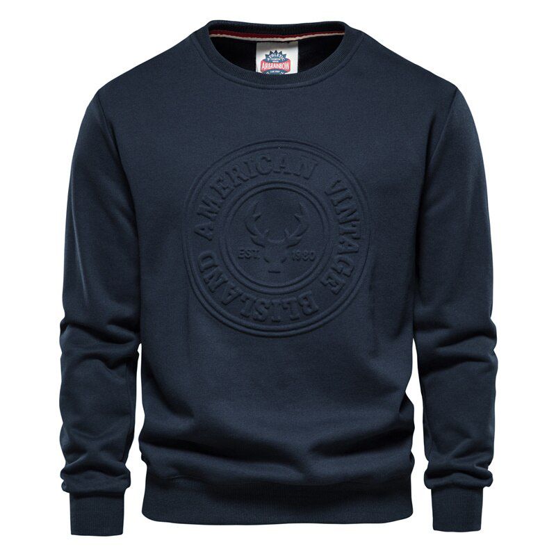 AIOPESON Streetwear Printed Sweatshirts Men Casual Solid Color Cotton Pullover Mens Hoodies Autumn Winter Warm Hoodie Men
