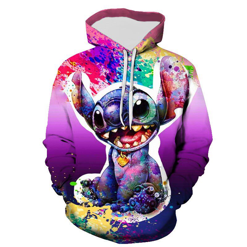 Men Women Children Stitch Hoodies 3D Printed Fashion Sweatshirts Boy Girl Pullover Long Sleeve Streetwear Casual Coat
