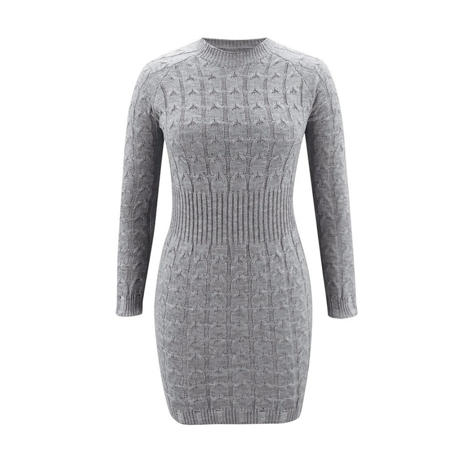 Bodycon Dress Fashion Pattern Solid Color Waist Tied Dress