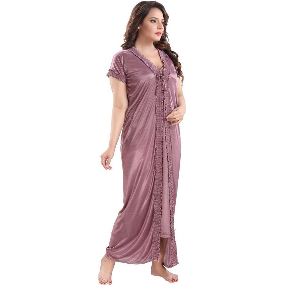 Exclusive, Stylish and Comfortable (2 Part) Long Night Dress-62