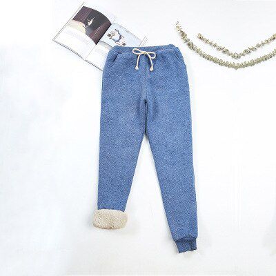 Autumn Winter Women Fleece Sweatpants Trousers Casual Velvet Loose Cashmere Sweatpants Tracksuit Pants
