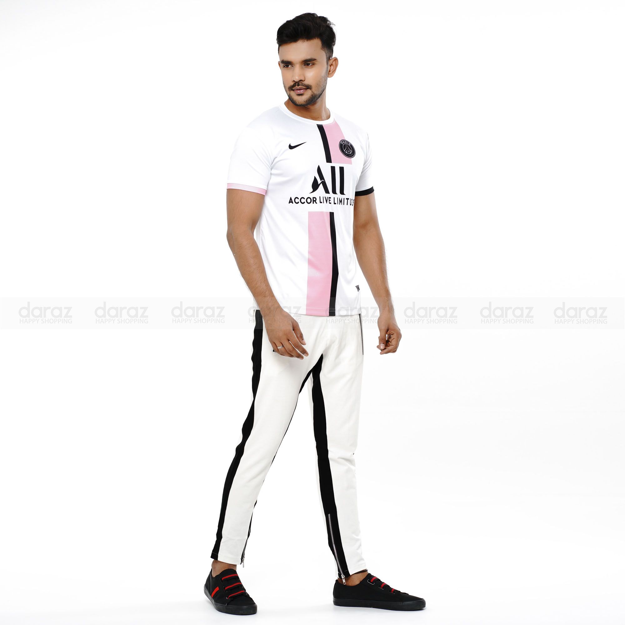 Premium Quality Men,s Full Set Joggers and P.S.G  Jersey T-shirt