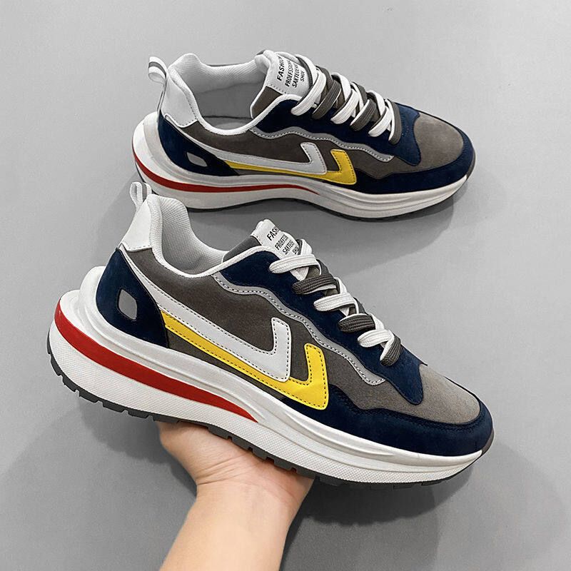 Forrest Gump shoes men's spring new low top thick sole high daddy shoes men's shoes Korean fashion versatile sports and leisure shoes