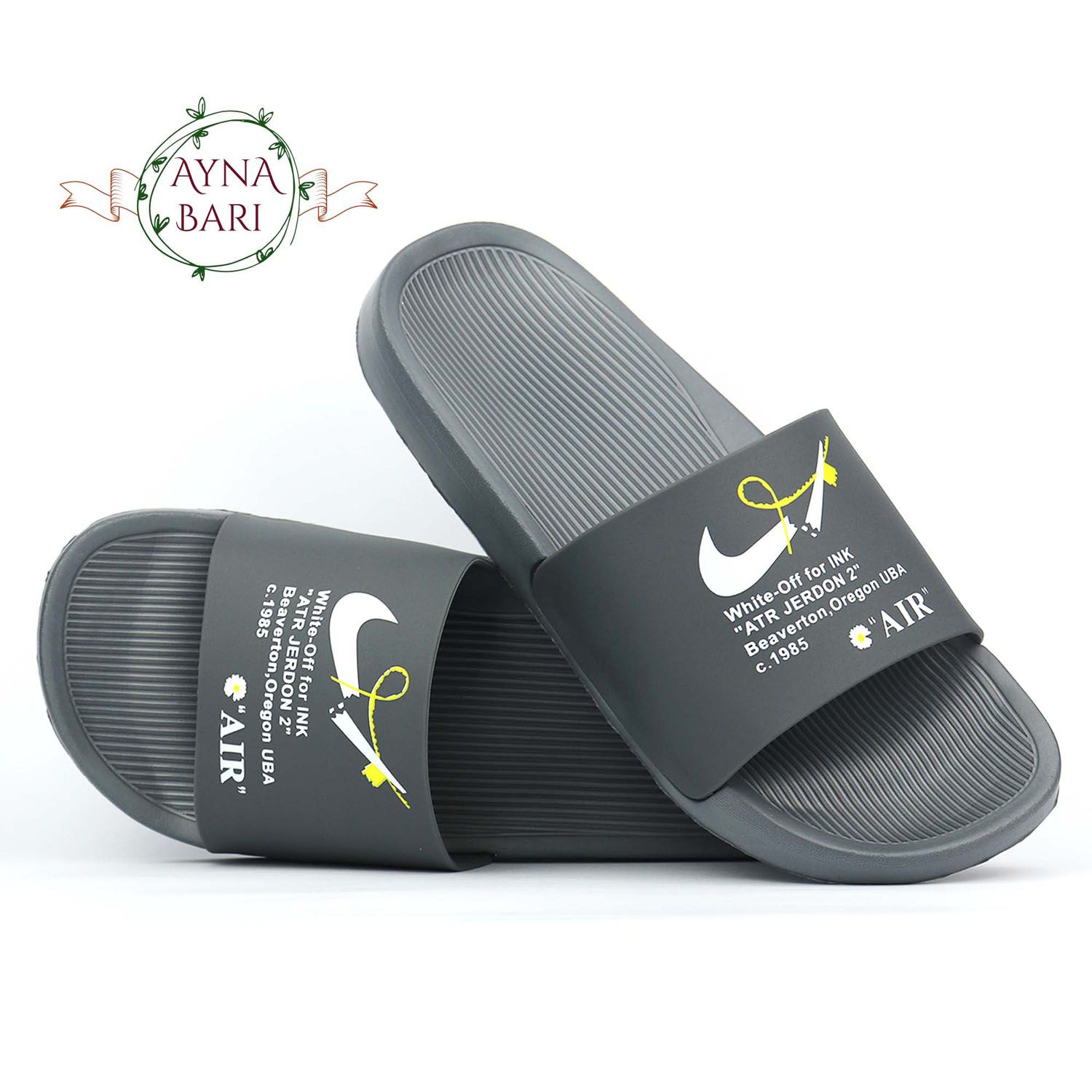 Slides Slipper Sandals Light Weight 'AIR' Light weight Slides High quality Product  New Collection Slides (High Quality) Summer Slippers  Shoes  Graffiti  Open Toe Low Platform Flip Flops Outdoor Flat Beach Slides Sandals shoe for Mans [Handicraft Shop]
