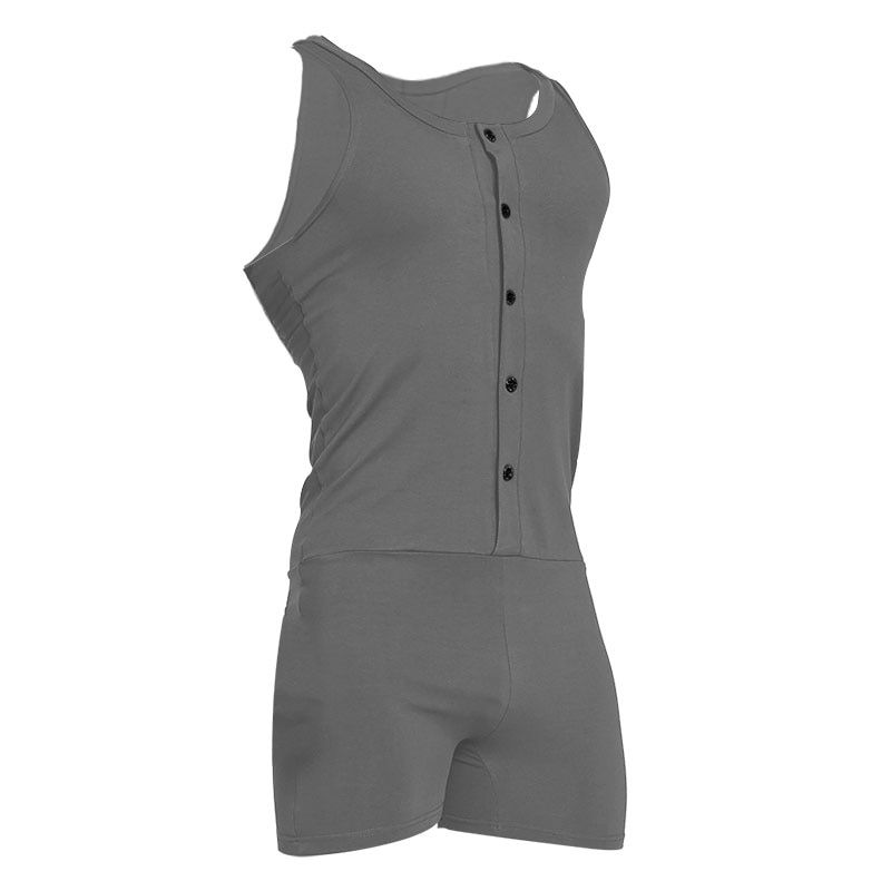 Mens Bodysuit Fashion Style Man Tight Singlet Leotard Comfortable Cotton Solid Color Training Shapewear Wresting Undershirt