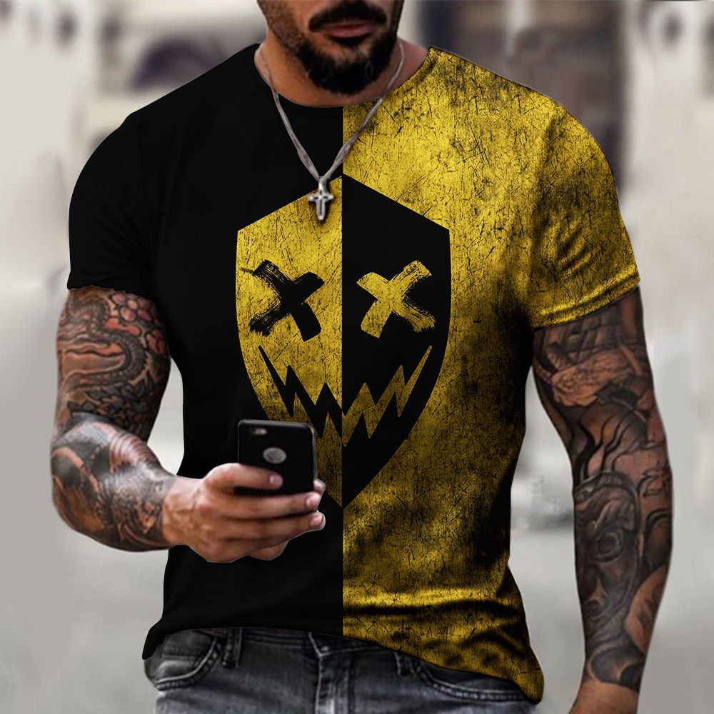 2021 new handsome XOXO pattern 3d printed T-shirt summer fashion men's street casual trendy sweatshirt male O-neck T-s