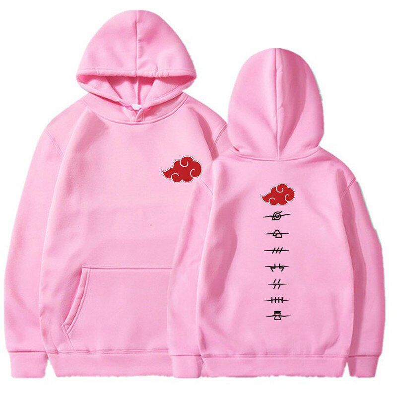 Japan Anime Akatsuki Cloud Symbols Print Men Hoodies Sweatshirt Streetwear Hoodie Men Women Oversized Sweatshirt Pullover Hoody