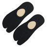 1 Pair Men Women Solid Color No Show Split Toe Non-slip Elastic Low Cut Socks