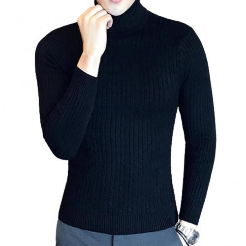 Men Winter Turtle Neck Long Sleeve Warm Sweater Slim Pullover Twist Knitwear Oversized s Hoodie