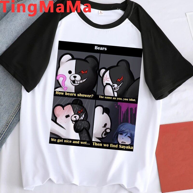 Danganronpa T Shirt Men Kawaii Nagito Komaeda Summer Tops Anime Harajuku T-shirt Cartoon Ouma Kokichi Graphic Tees Male