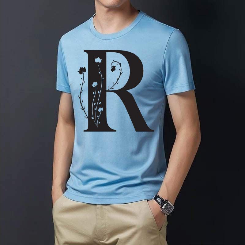 Alphabet Letter "R" T-Shirt For Men's - T Shirt For Man - T Shirt - T Shirt For Man