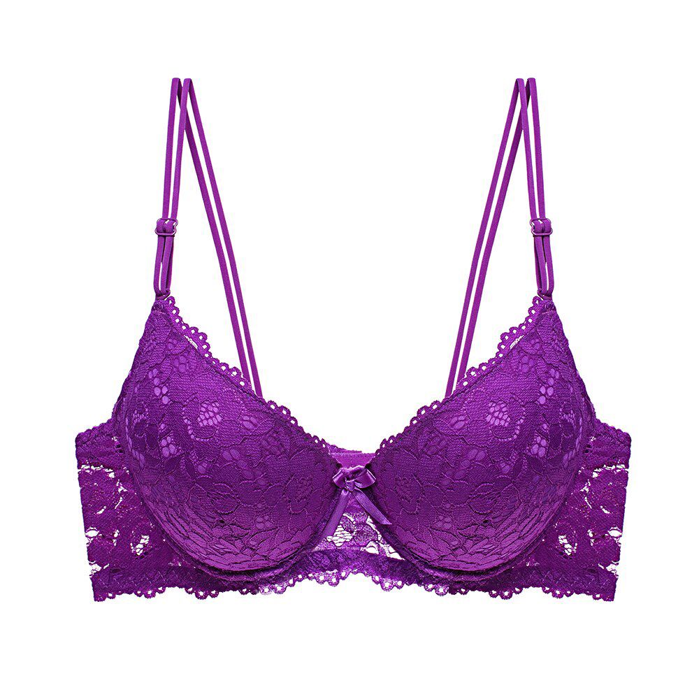 New Plus Size Bra Ultrathin Lace Bralette For Woman Racerback Push Up Cotton Brassiere Underwire B C D Cup Bras Underwear