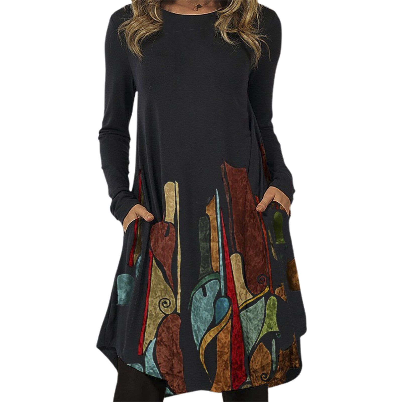 Ladies Dress A-line National Style Women Dress