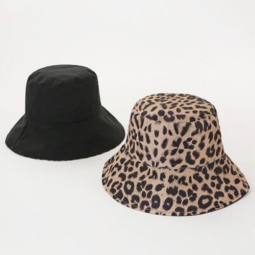 Cotton Leopard print Women Bucket Hat Double Sided Can Be Worn Fisherman Hats Spring Summer Autumn